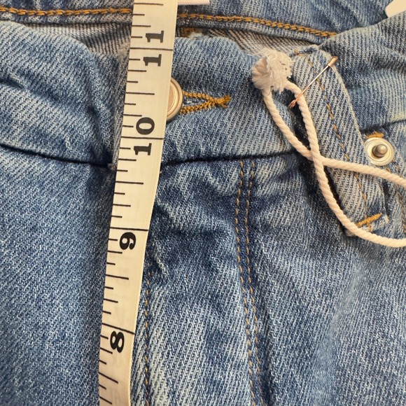 GOOD AMERICAN Good Icon High Rise Button Snap Flare Jeans Light Wash Size 6 28 - Picture 8 of 12